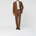 Rust Brown S130 Wool Solaro Herringbone Suit