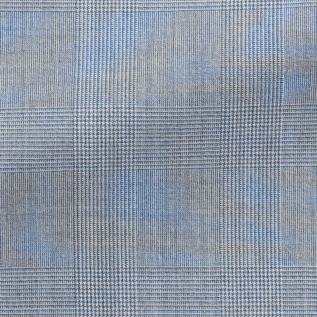 Neapolitan Blue Ivory S130 Wool Glencheck Suit