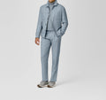 Light Blue Stretch Wool-Blend Twill Suit