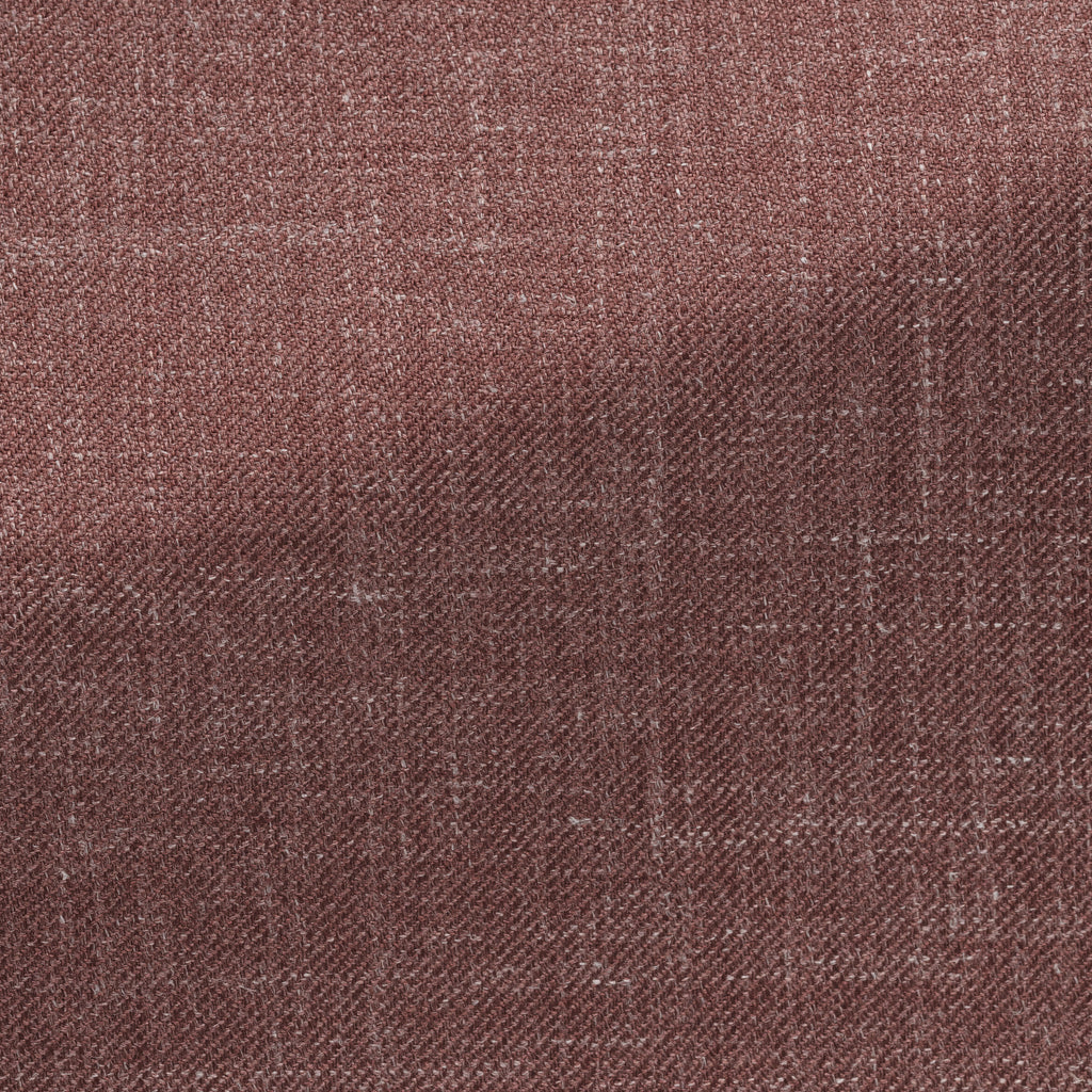 Dusty Red Mélange Wool Silk Linen Twill Blazer