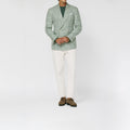 Bottle Green Off-White Glencheck Suit
