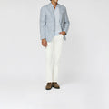 Sky Blue Ivory Glencheck Windowpane Blazer