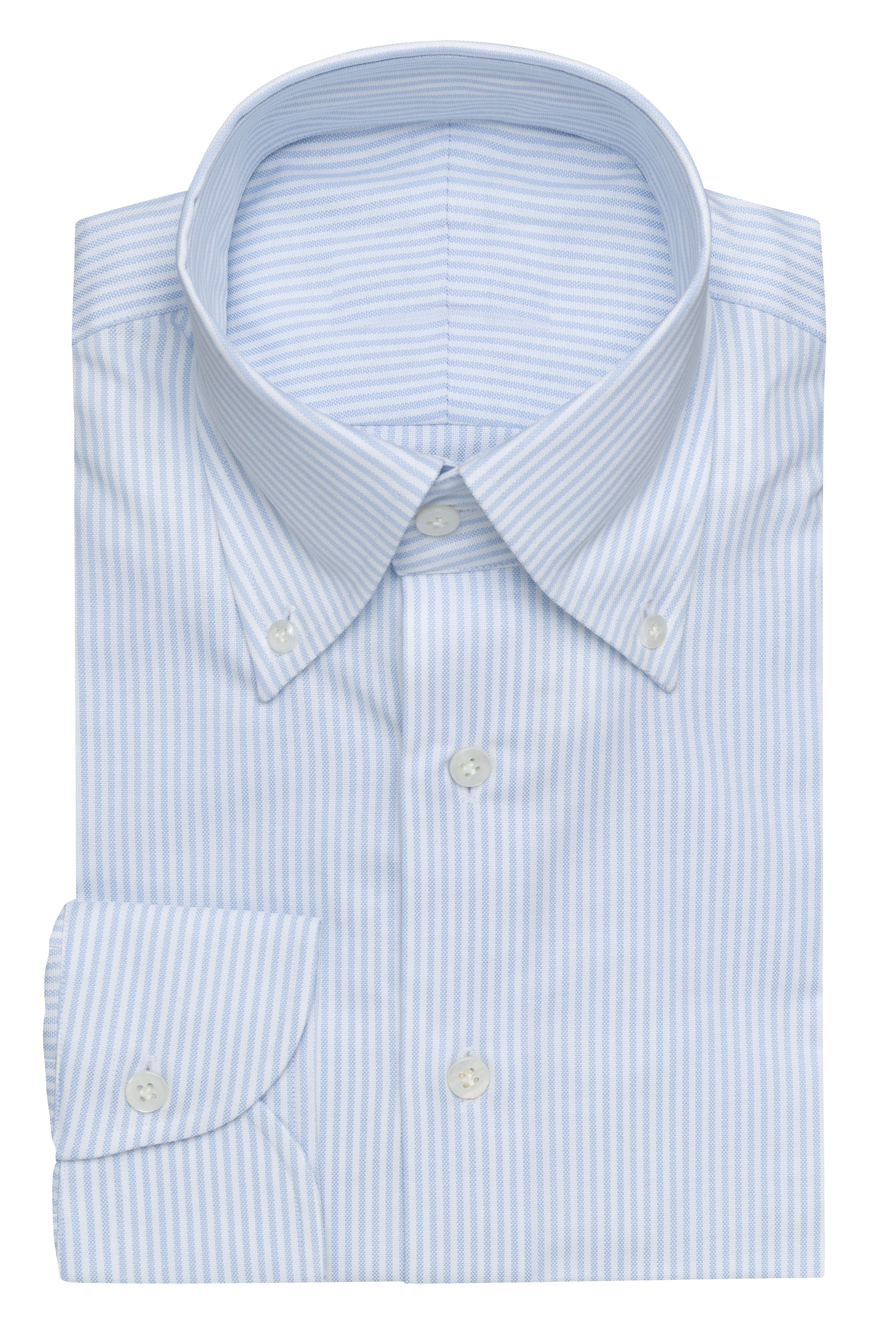 Natural Stretch Cotton Oxford Stripe Shirt
