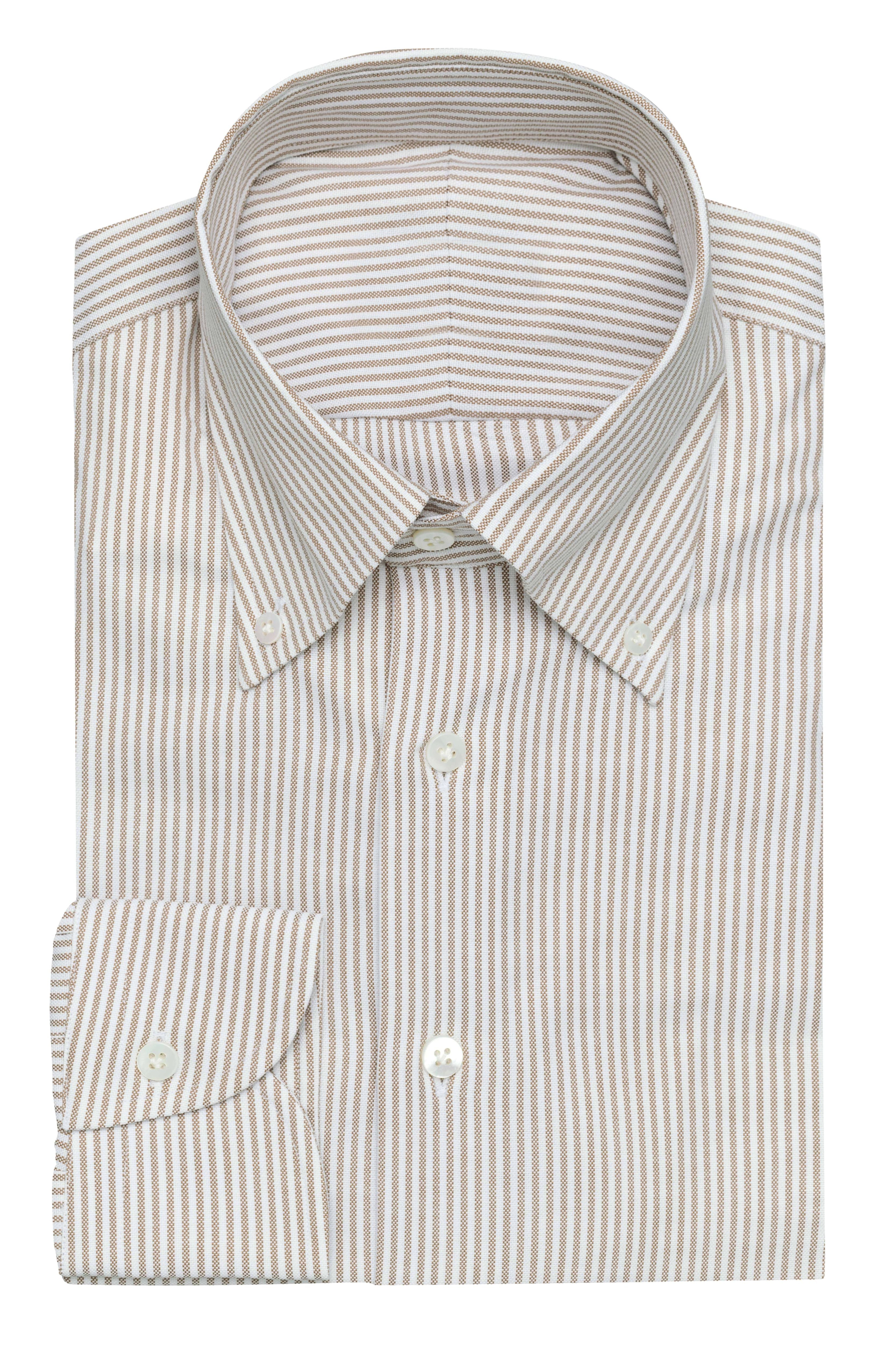 Natural Stretch Cotton Oxford Stripe Shirt