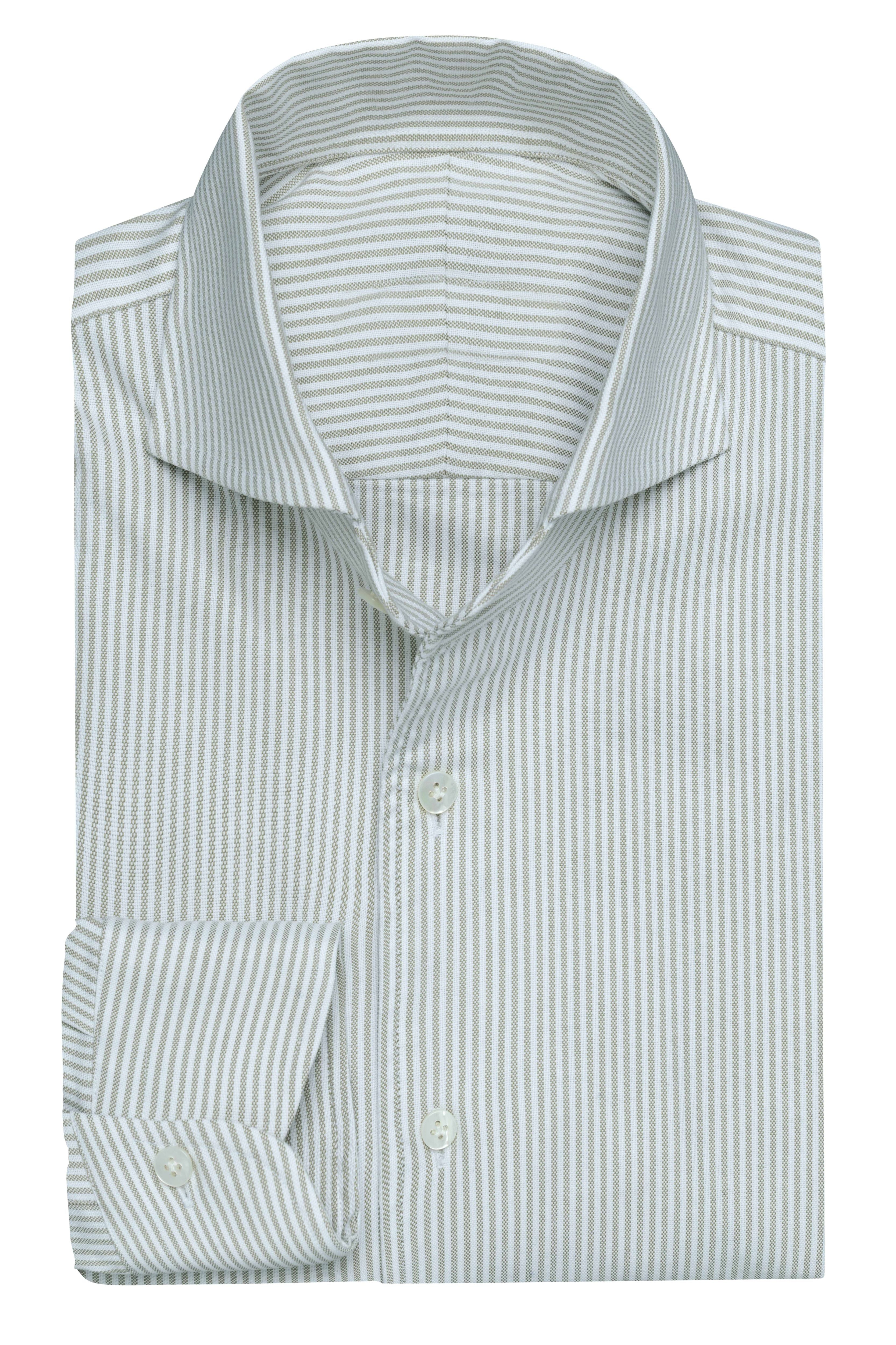 Natural Stretch Cotton Oxford Stripe Shirt