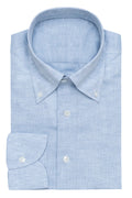 Light Blue Cotton Linen Chambray Shirt