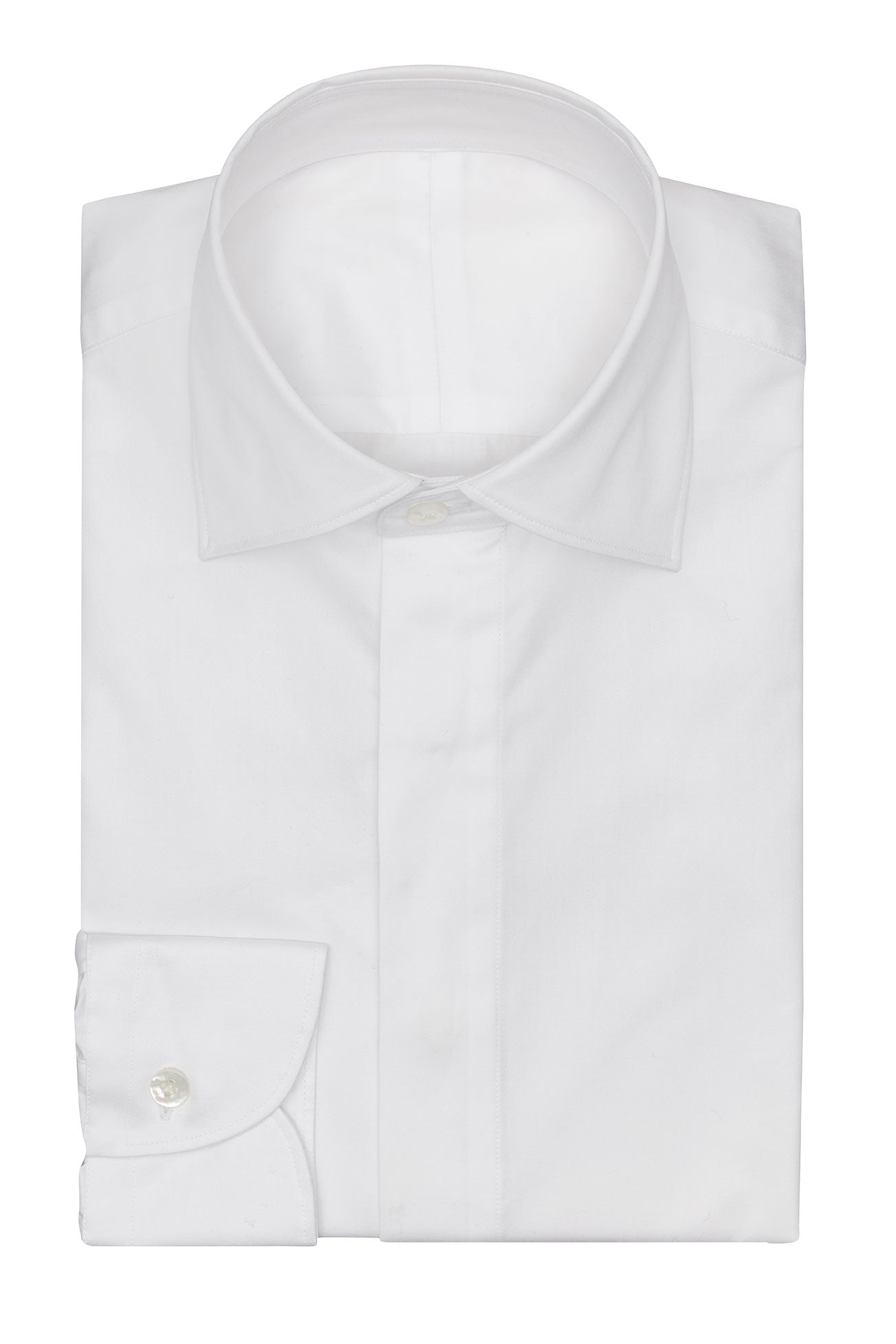 Hidden Placket Tuxedo Shirt